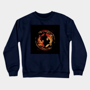 legendary japan koi fish logo, luck, prosperity, and good fortune Crewneck Sweatshirt